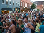Crowd dances while Big Sam’s Funky Nation performs at the Boogie on the Bricks